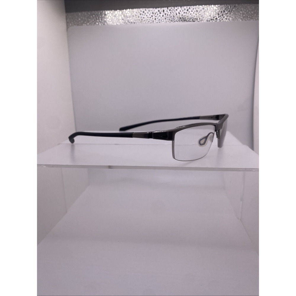Nike Eyeglasses FRAME ONLY 6050 Half Rim 55-14-145 Black 890 - Picture 4 of 16